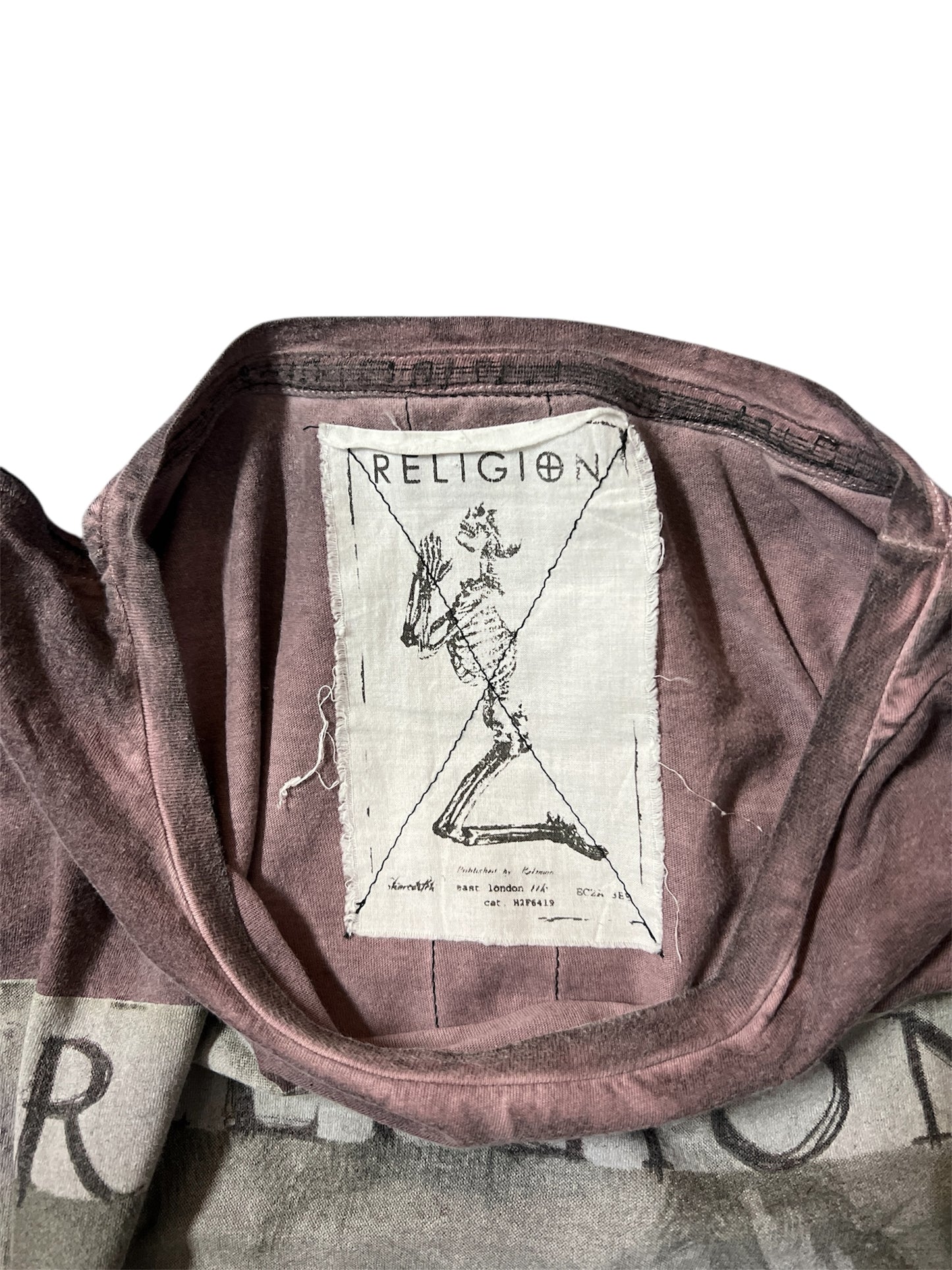 Religion Vintage Distressed Details T-Shirt