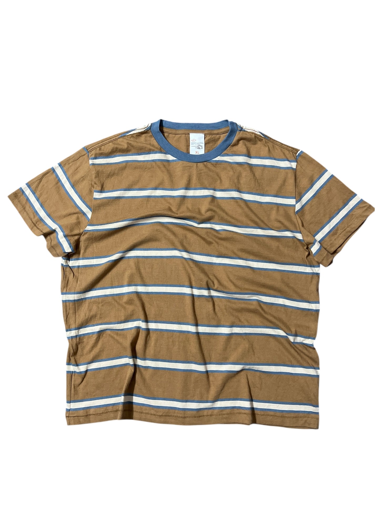 Nudie Jeans Leffe 90s Stripe Tobacco T-Shirt