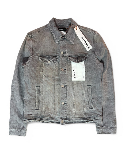 PURPLE Brand Grey Jacquard Trucker Jacket