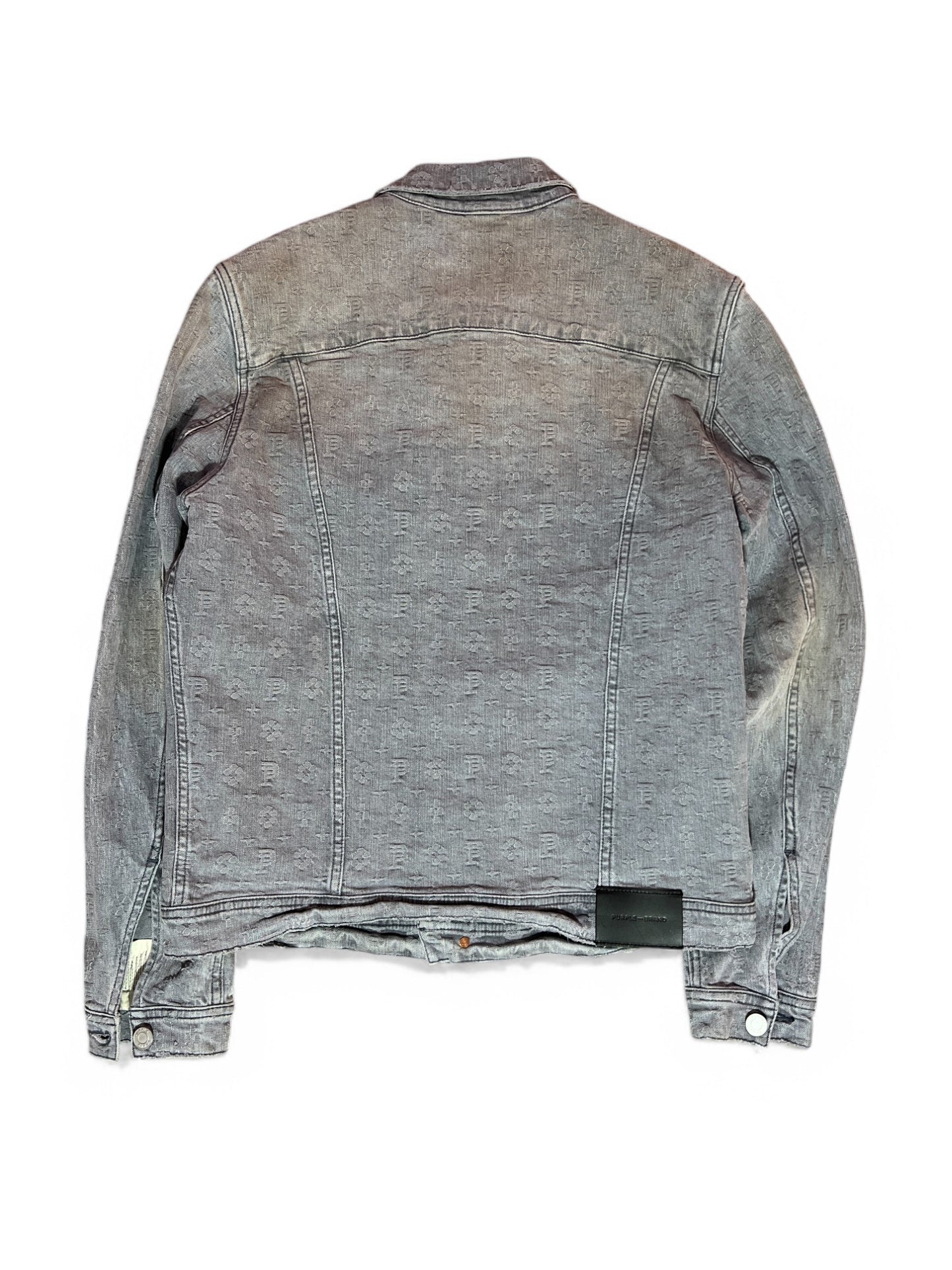 PURPLE Brand Grey Jacquard Trucker Jacket