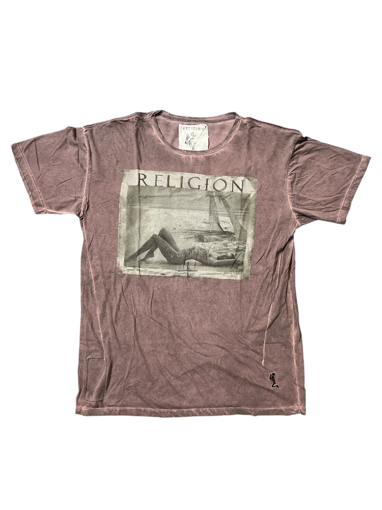 Religion Vintage Distressed Details T-Shirt
