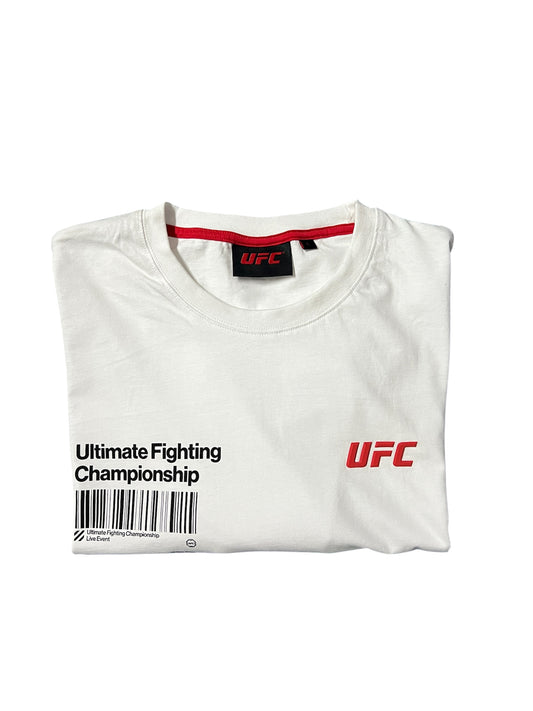UFC White Barcode Graphic T-Shirt