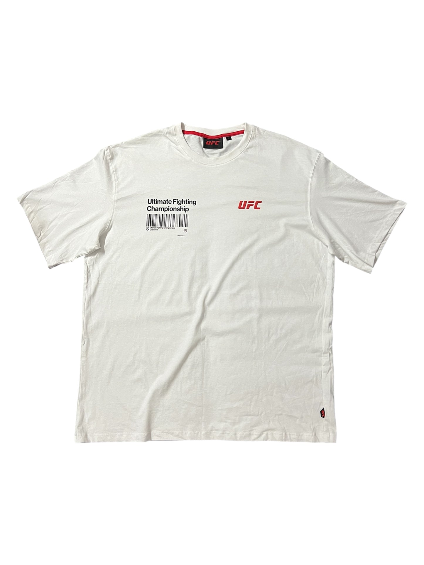 UFC White Barcode Graphic T-Shirt