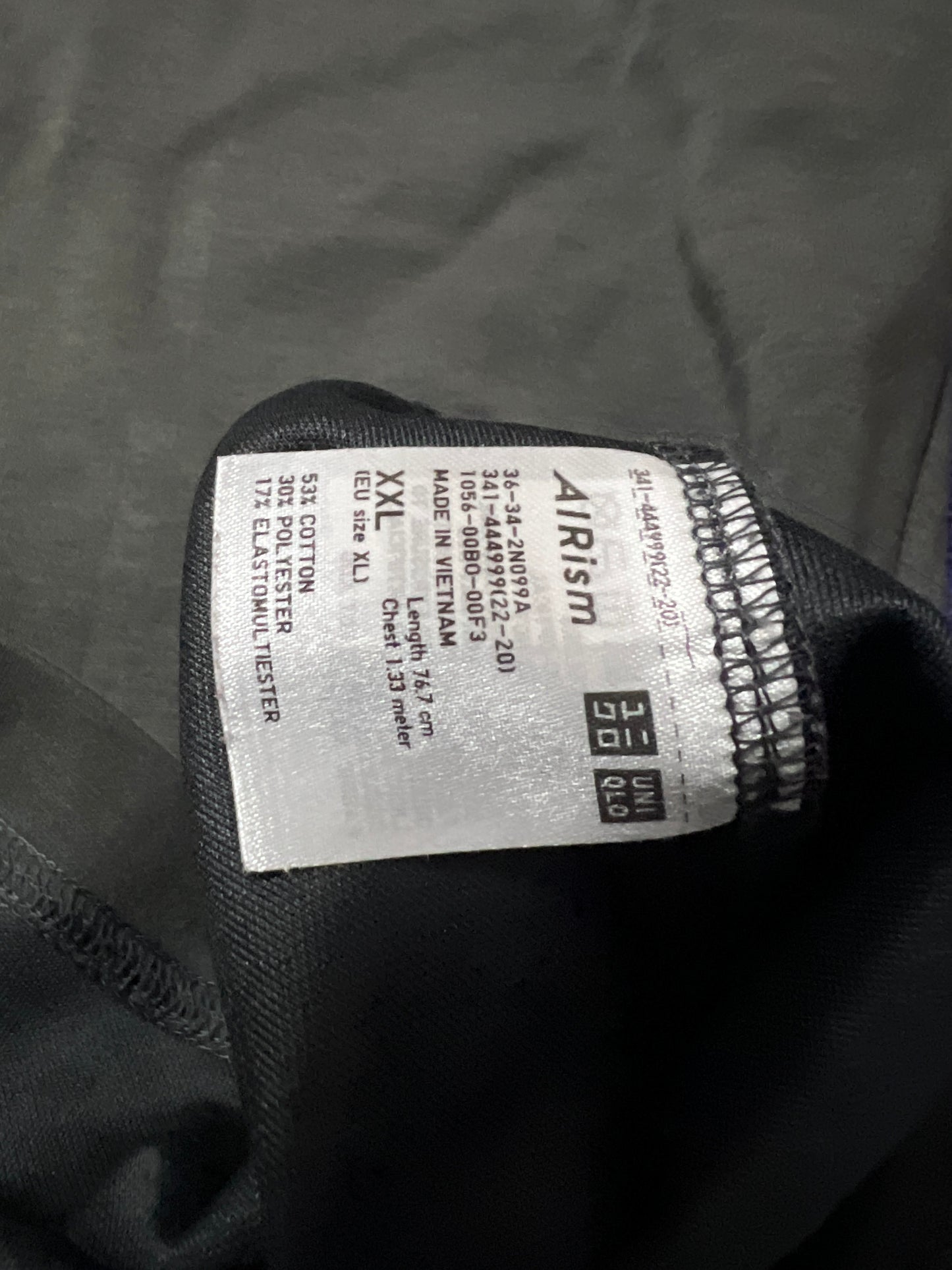 Uniqlo AIRism Cotton Oversized T-Shirt Dark Grey XXL